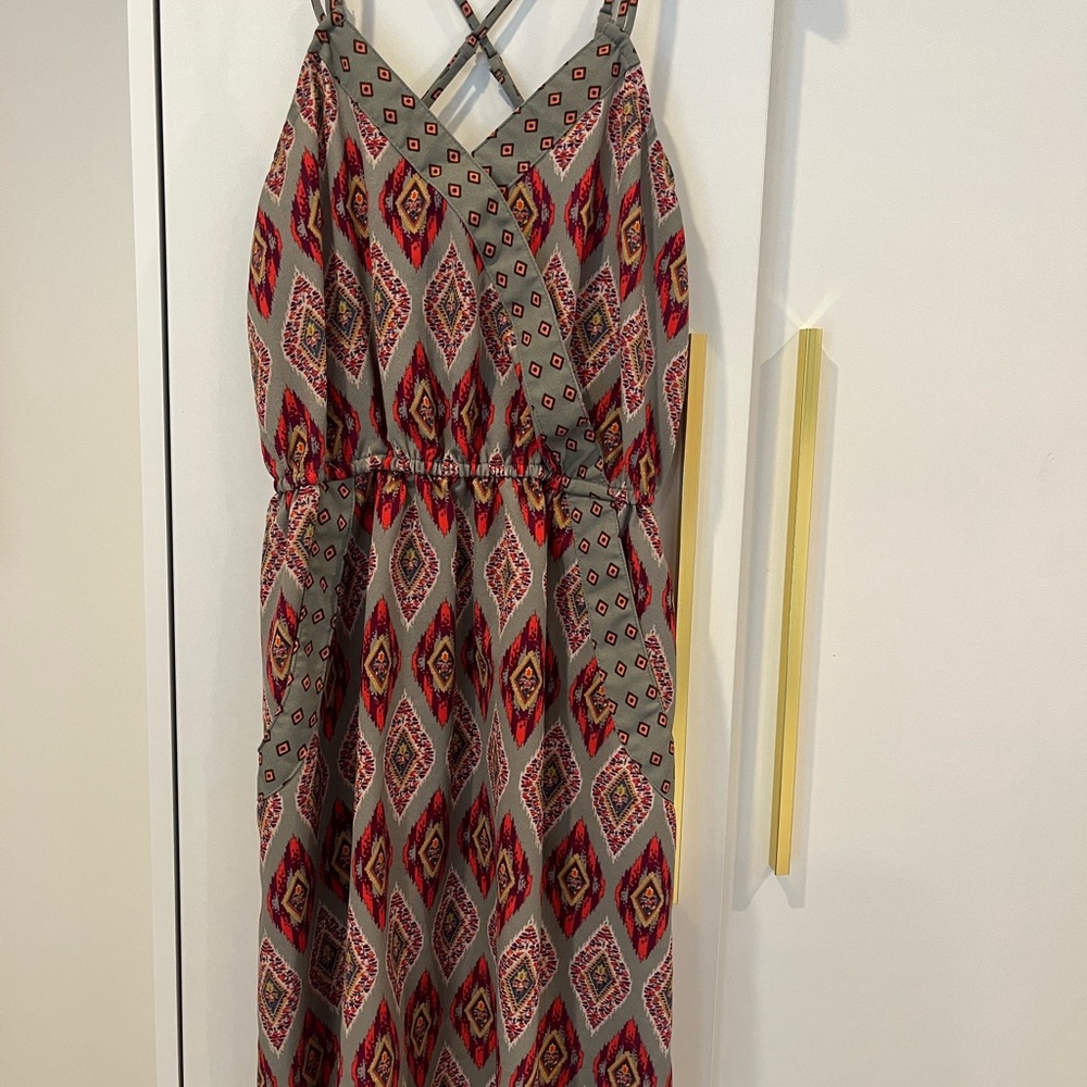Geometric Patterned Maxi Dress